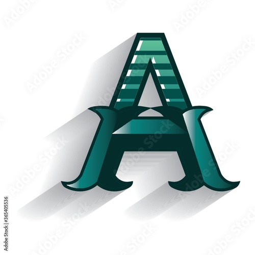 abstract design of alphabet a