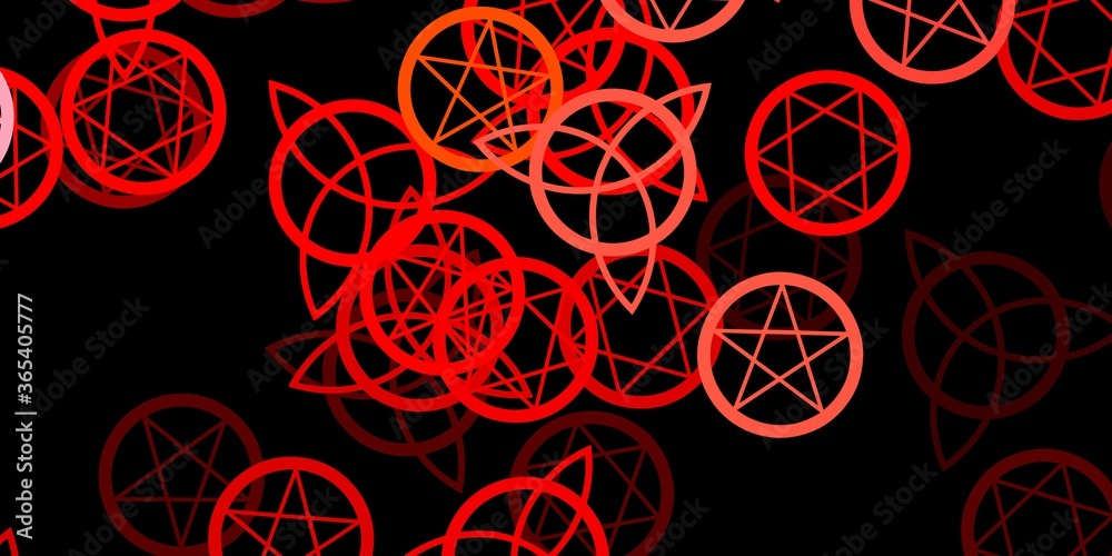 Dark Red vector background with occult symbols. Dark Red vector background with occult symbols.