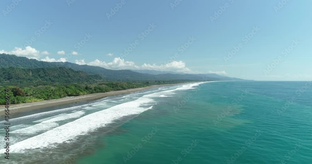 Costa Rica Aerial Drone Video of Playa Matapalo Beach. Tourist destination and vacation holiday beach in Costa Rica, Central America. Costa Rica Aerial Drone Video of Playa Matapalo Beach. Tourist destination and vacation holiday beach in Costa Rica, Central America.