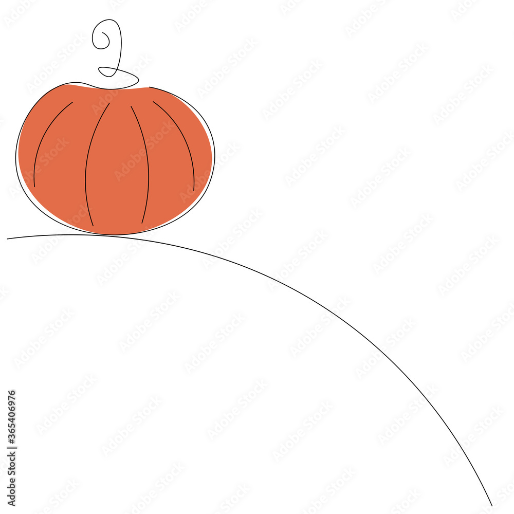 Pumpkin background autumn design. Vector illustration