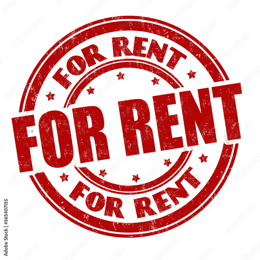 For rent sign or stamp