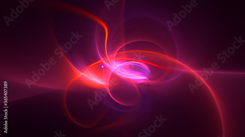 3D rendering abstract multicolor fractal light background