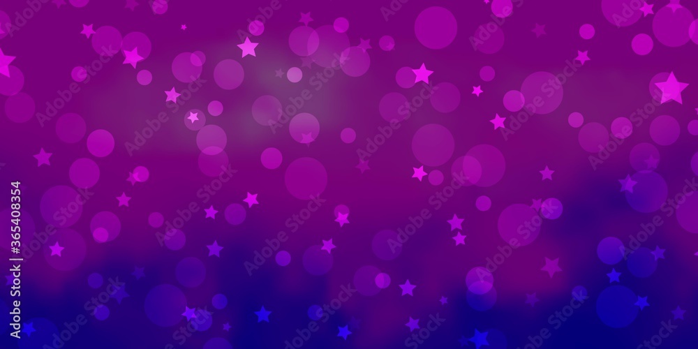 Light Pink, Blue vector texture with circles, stars. Illustration with set of colorful abstract spheres, stars. Pattern for trendy fabric, wallpapers. Light Pink, Blue vector texture with circles, stars. Illustration with set of colorful abstract spheres, stars. Pattern for trendy fabric, wallpapers.