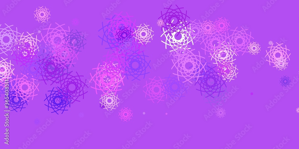 Light Purple vector background with random forms.