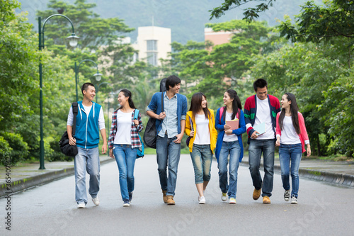 Photography Asian College Student On Campus
