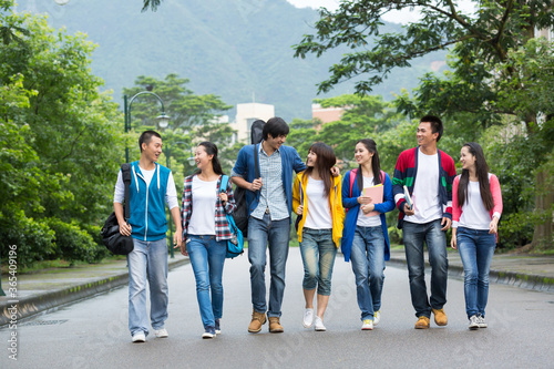 Photography Asian College Student On Campus