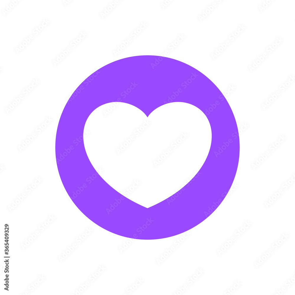 heart shape icon simple in circle purple, heart symbol for button graphic, passion or romantic icon, heart shape element sign for valentine's day and wedding card, happy love symbol isolated on white heart shape icon simple in circle purple, heart symbol for button graphic, passion or romantic icon, heart shape element sign for valentine's day and wedding card, happy love symbol isolated on white