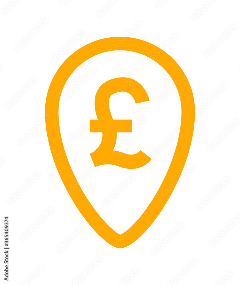 pound currency symbol in pin point for icon, pound money icon orange, pound money symbol in pointer pin, pound currency coin for button info graphics flat simple, isolated on white, financial concept pound currency symbol in pin point for icon, pound money icon orange, pound money symbol in pointer pin, pound currency coin for button info graphics flat simple, isolated on white, financial concept