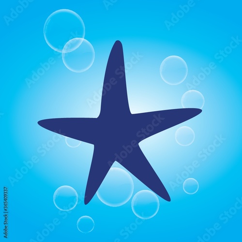 silhouette of starfish