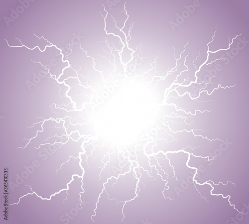 Lightning strike in the night sky.