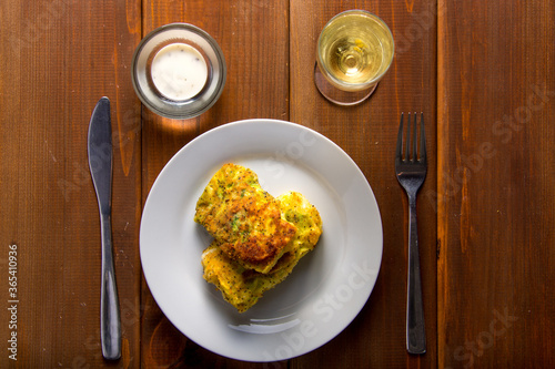 Breaded boiled cabbage roll