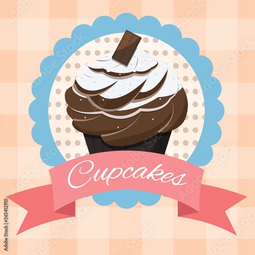 fancy cupcake label