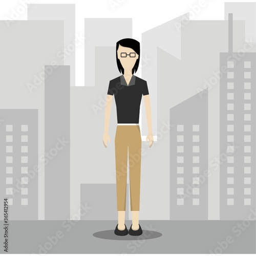 businesswoman in smart casual wear