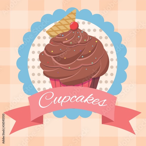 fancy cupcake label
