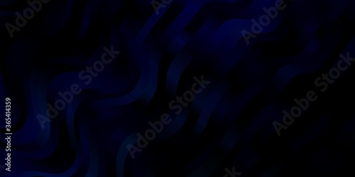Dark BLUE vector texture with curves. Illustration in abstract style with gradient curved.  Pattern for ads  commercials.