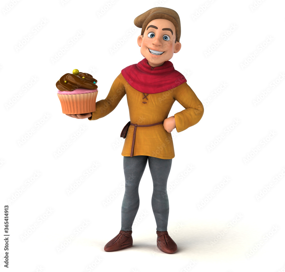 3D Illustration of a medieval historical character 3D Illustration of a medieval historical character