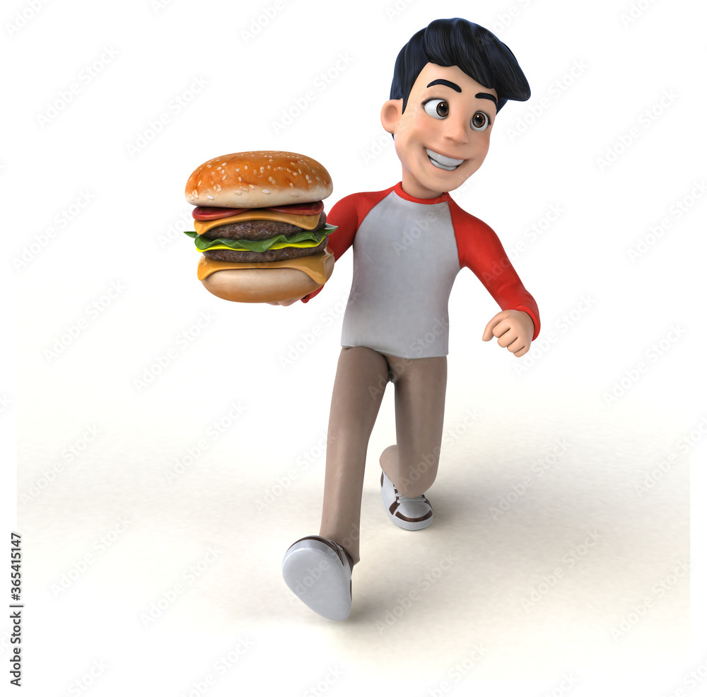 Fun 3D Asian teenager with a manga style Fun 3D Asian teenager with a manga style
