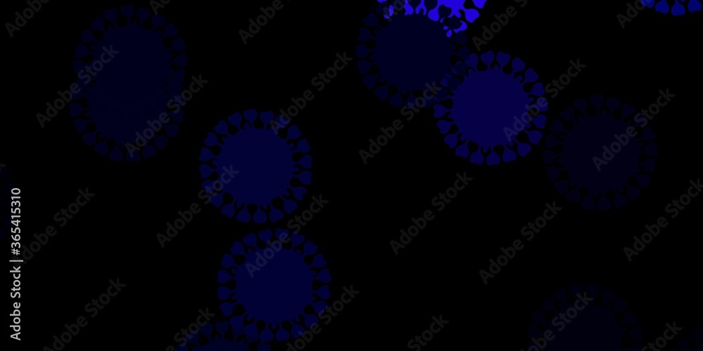 Dark pink, blue vector pattern with coronavirus elements. Dark pink, blue vector pattern with coronavirus elements.
