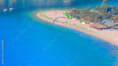 Panoramic view of Oludeniz Beach And Blue Lagoon, Oludeniz beach is best beaches in Turkey - Fethiye, Turkey © muratart