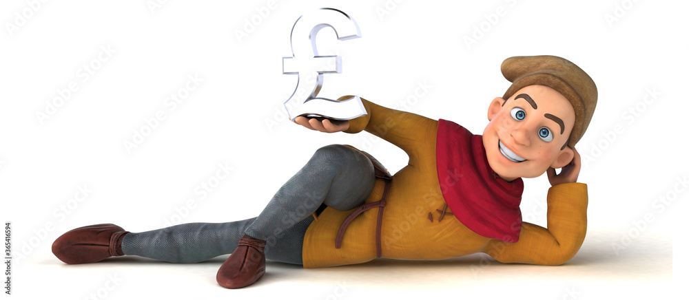 3D Illustration of a medieval historical character 3D Illustration of a medieval historical character