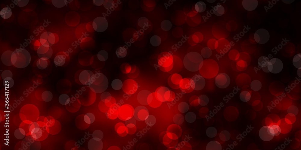 Dark Red vector background with bubbles. Illustration with set of shining colorful abstract spheres. Pattern for booklets, leaflets. Dark Red vector background with bubbles. Illustration with set of shining colorful abstract spheres. Pattern for booklets, leaflets.
