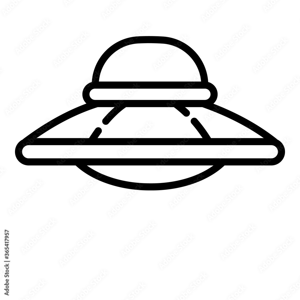 Ufo icon. Outline Ufo vector icon for web design isolated on white background Ufo icon. Outline Ufo vector icon for web design isolated on white background