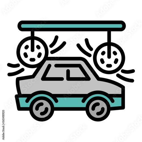 Car wash icon. Outline car wash vector icon for web design isolated on white background