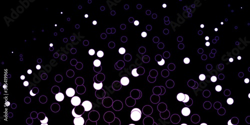 Dark Purple, Pink vector background with spots. Illustration with set of shining colorful abstract spheres. Pattern for business ads.