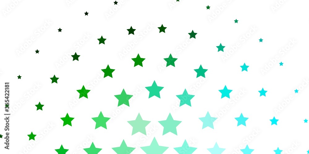 Light Blue, Green vector texture with beautiful stars. Colorful illustration with abstract gradient stars. Pattern for websites, landing pages.