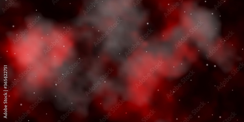 Dark Red vector background with small and big stars. Colorful illustration in abstract style with gradient stars. Pattern for wrapping gifts.
