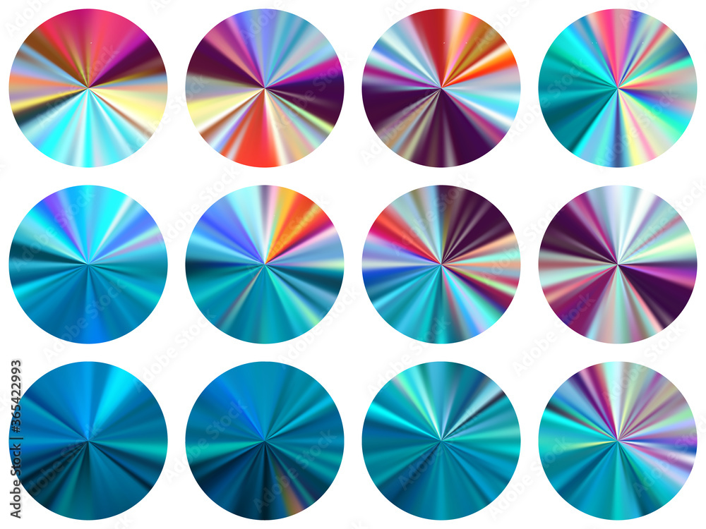 Obraz premium circle metallic gradient disk elements vector 