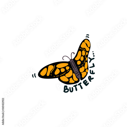 hand drawn butterfly vector illustration . creative animal designs for fabric, wrapping, wallpaper, textile, apparel.