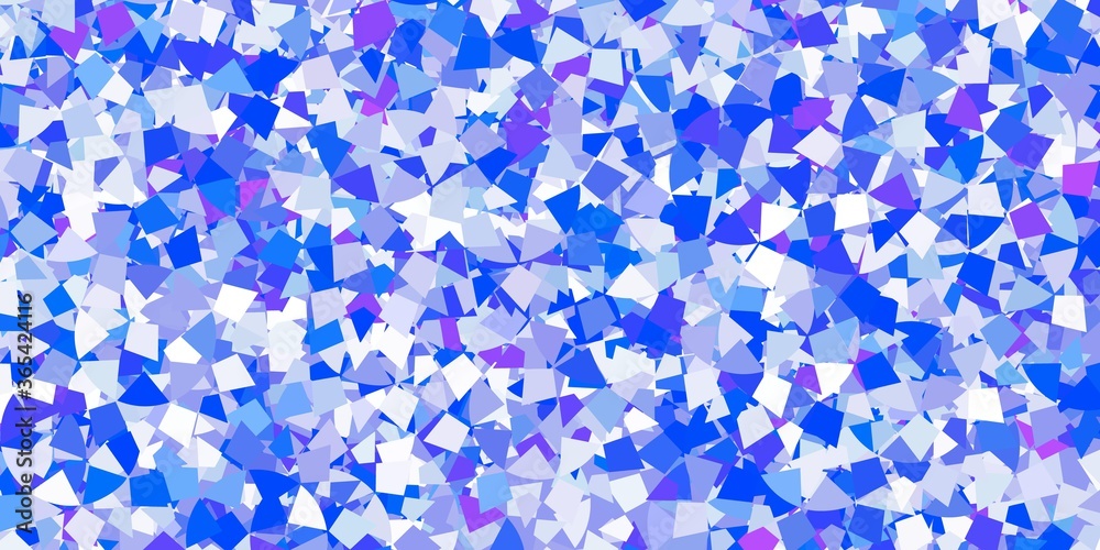 Light blue, green vector template with crystals, triangles.