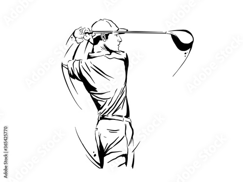 Golf player background