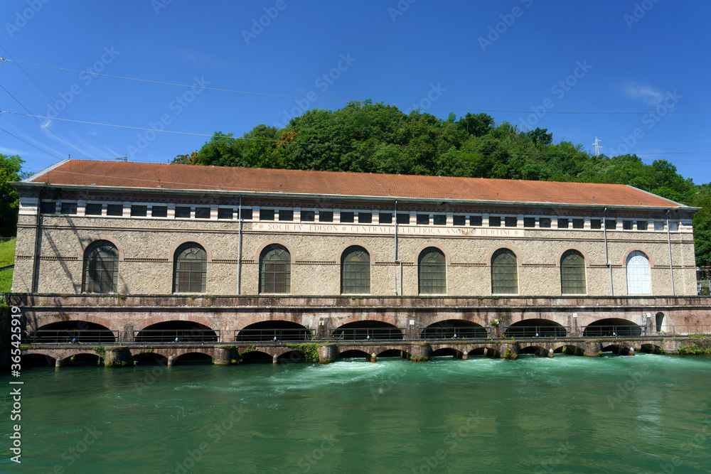 Hydroelectric plant on the Adda river at Porto Hydroelectric plant on the Adda river at Porto