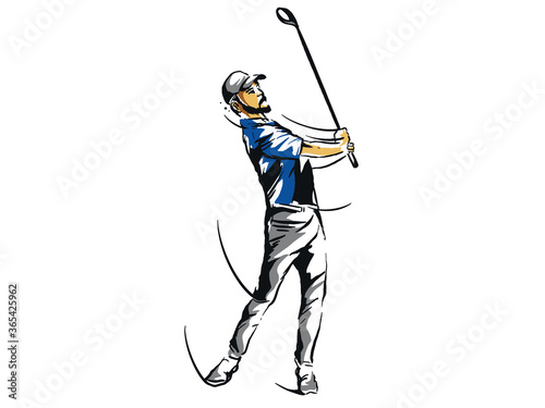 Golf player background