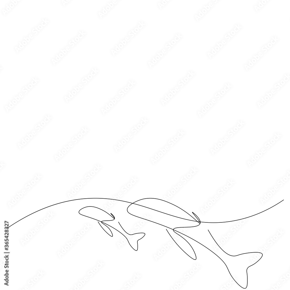 Ocean animal whale. Vector illustration Ocean animal whale. Vector illustration