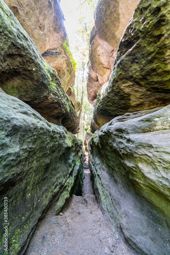 Famous rock labyrinth in the Saxon Switzerland, Germany © DZiegler