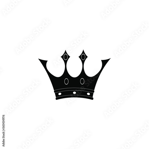 Black and white crown icon and decor. The symbol of power. The sign of the king and queen. © Анна Мельникова