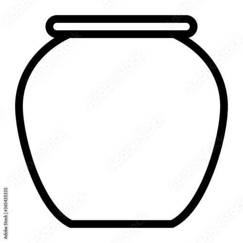 Crock. icon with outline style and perfect pixels. Suitable for website design, logos, applications and UI.