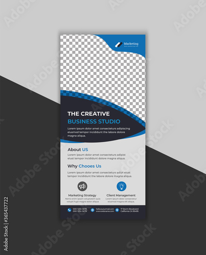 Blue Creative Corporate Business Studio Roll Up Banner