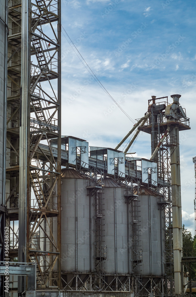 Complex of storage tanks for cultivated crops processing plant