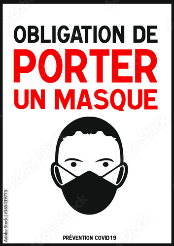 Obligation de porter un masque