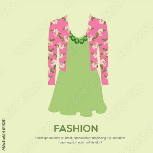 dress with cardigan