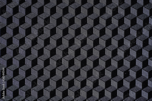 3d tiles black cube structure with shine decor