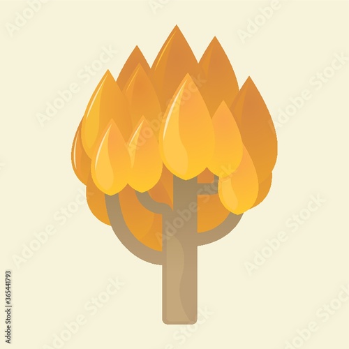 orange autumn tree