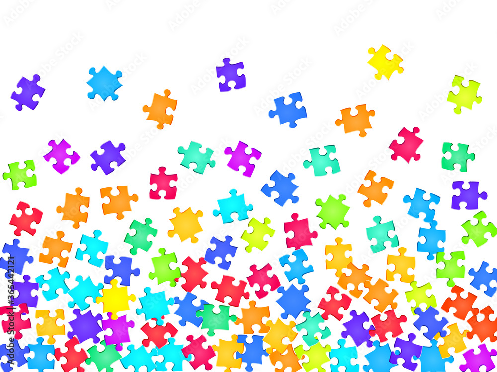 Abstract mind-breaker jigsaw puzzle rainbow 