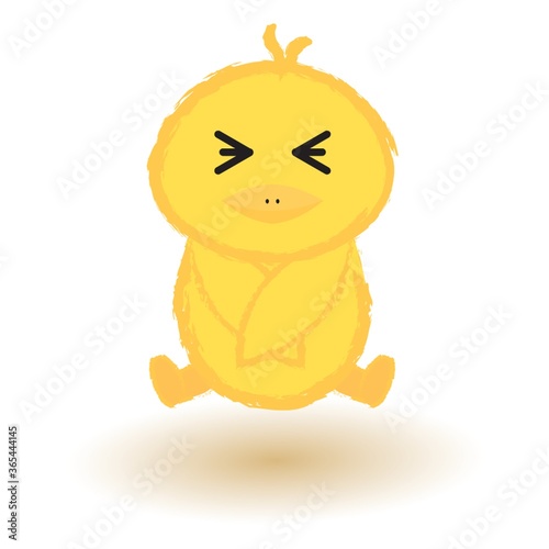 excited baby chick