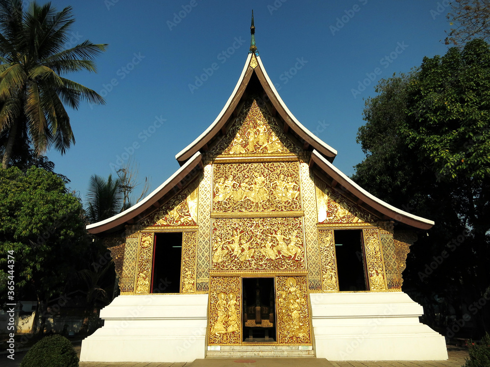 The Funeral Chapel (Funeral Carriage House) on the grounds of Wat Xieng Thong Temple (Golden City Temple) in Luang Prabang, LAOS