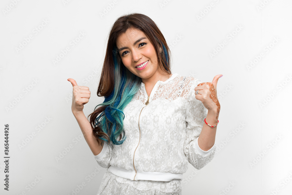 Portrait of young beautiful Asian woman with dyed hair Portrait of young beautiful Asian woman with dyed hair